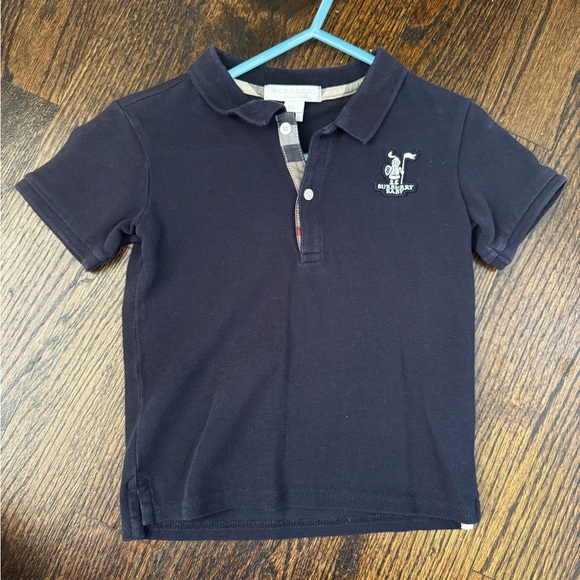 Burberry Navy Kids Polo Shirt - Picture 1 of 8